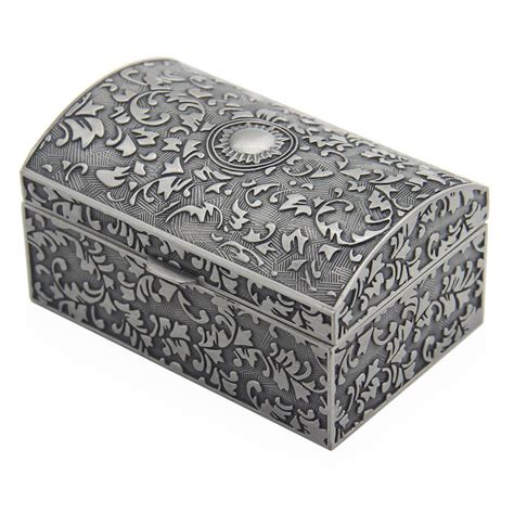 steel ring box|large metal jewelry box.